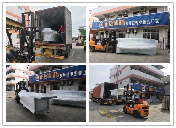 2018年8月發往馬來西亞--雙頭齊頭鋸、自動堆料上料架、自動翻轉進料架、自動出料架