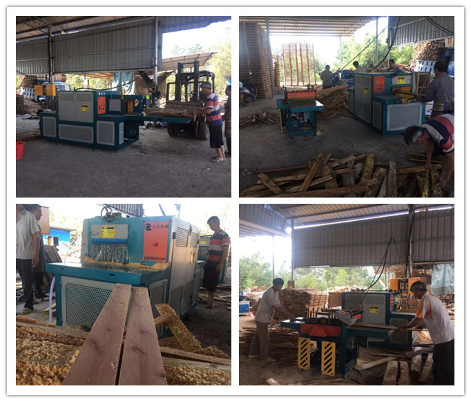 2018年12月原木多片鋸、方木多片鋸、清邊機在廣西梧州現場工作圖