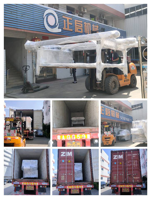 2022年5月17日發非洲裝柜(5號柜)-圓木堆料架1個、ZQ400圓木多片鋸1臺