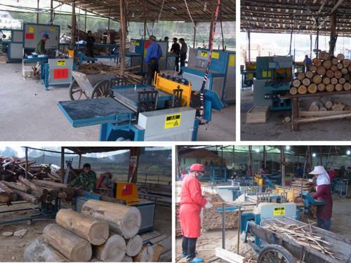 原木方木多片鋸安徽蕪湖客戶加工現場