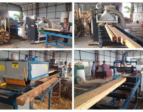 多片鋸連接上下刨機(jī)-加工建筑方生產(chǎn)線大型方木多片鋸高100寬400