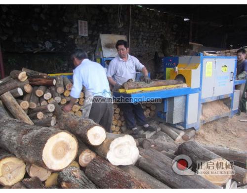 湖南汝城加工現場圓木多片鋸20機